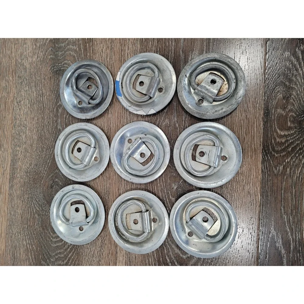 Lot Of 9 Trailer Tie‎ Down D Rings Flush Mount Cargo Anchor Points #L